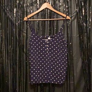 Old Navy Navy Polka Dot Cami